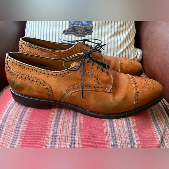 Allen Edmonds Made in USA Sanford Cap Toe in Saddle Brown Size 13 A