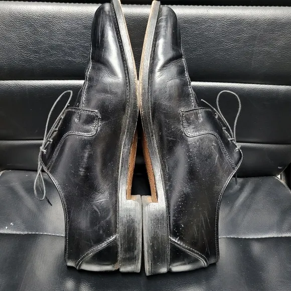 Allen Edmonds Shoes 12 D Black Leather Hancock Oxford Dress USA Split Toe Lace U