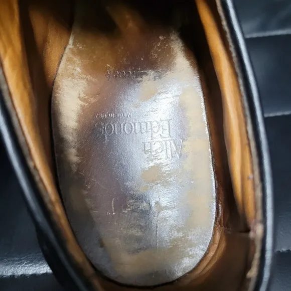 Allen Edmonds Shoes 12 D Black Leather Hancock Oxford Dress USA Split Toe Lace U