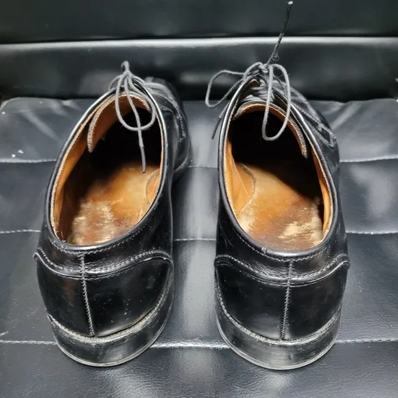 Allen Edmonds Shoes 12 D Black Leather Hancock Oxford Dress USA Split Toe Lace U