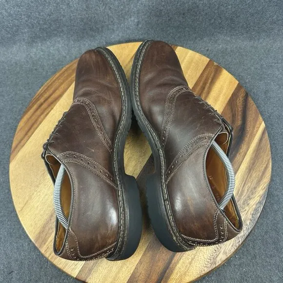 Allen Edmonds Sz 12D 7551 Canfield Brown Semi Brogue Oxford Dress With Dust Bags