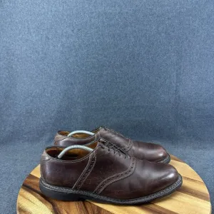 Allen Edmonds Sz 12D 7551 Canfield Brown Semi Brogue Oxford Dress With Dust Bags