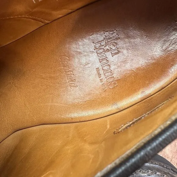 Allen Edmonds Sz 12D 7551 Canfield Brown Semi Brogue Oxford Dress With Dust Bags