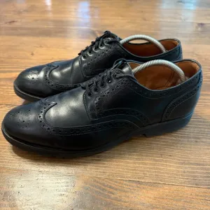 Allen Edmonds Tate Men's Wingtip Dress Shoes Size 12 Black Leather Pebble