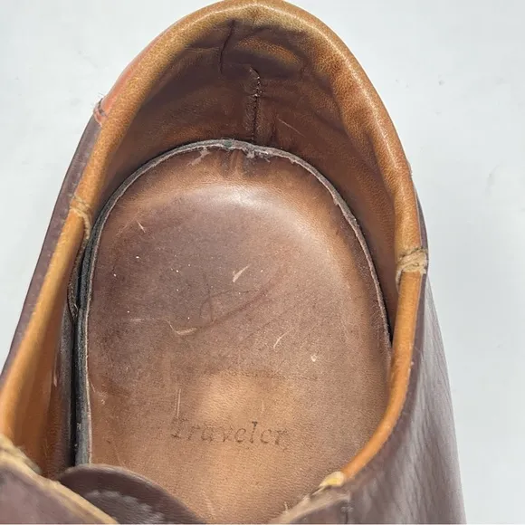 Allen Edmonds Traveler Shoes Mens 11.5D Brown Leather Bicycle Toe Casual Driving