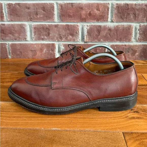 Allen Edmonds Walton Split Toe Dress Shoes Men’s 10.5 B Chili Burnished …