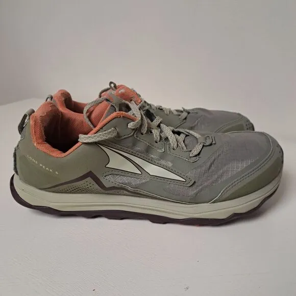 Altra Lone Peak 5 Trail Running Shoes Mens 11.5 Tan Khaki Hiking