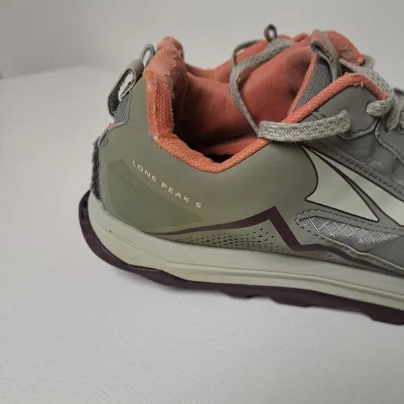 Altra Lone Peak 5 Trail Running Shoes Mens 11.5 Tan Khaki Hiking