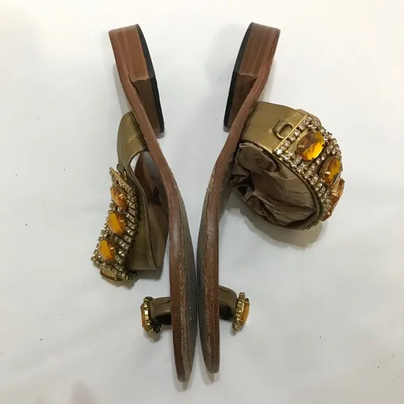 Amedeo Canfora Sandals Beaded Gold