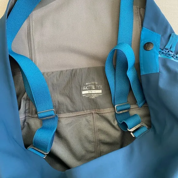 Arc'Teryx Arcteryx Rush Ice Blue Snow Ski Snowboard Bibs Men's Size M Gore