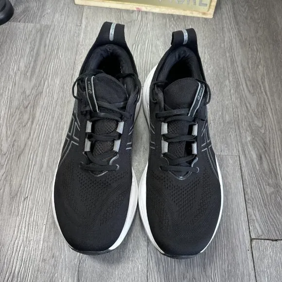 Asics Gel-Nimbus 26 Mens 12.5 Shoes Black Running 1011B794 Sneaker Gym Walking