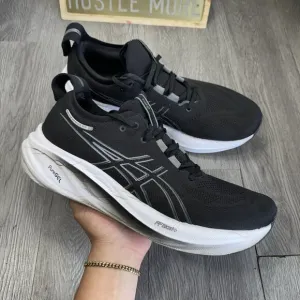 Asics Gel-Nimbus 26 Mens 12.5 Shoes Black Running 1011B794 Sneaker Gym Walking