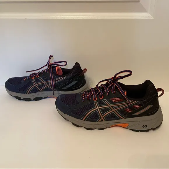 ASICS SHOES SNEAKERS BLUE PINK GEL VENTURE 6 ACTIVE ATHLETIC size 6.5