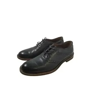 Aston Grey Mens Tokyo Oxford Dress Shoes Black Leather Almond Toe Lace Up 9.5