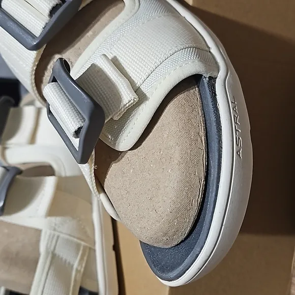Astral Webber Cream &amp; Gray Sandals Size 8 NWT