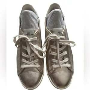 Authentic Coach Women's Gold Sneakers Size EUR 39.5 US 9B