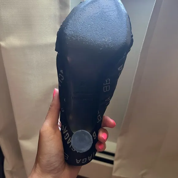 Balenciaga! Drapy Balenciaga sandals mules in signature logo canvas size 7