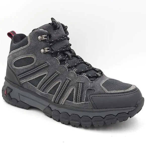 Bass Outdoor Men Hiking boots Peak Hiker 2 Mid Size US 9.5M Grey Suede Mesh