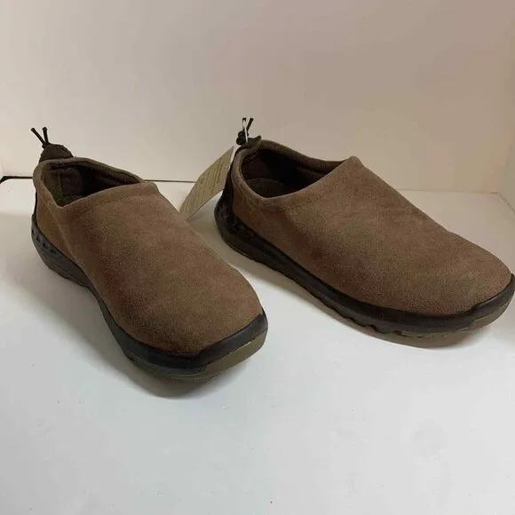 Bearpaw Men's NeverWet Slip-On Shoes Cow Suede Upper Mesh Lining Brown Size 10‎