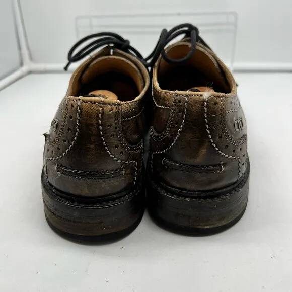Bed Stu Shoes Mens 11.5 Derby Leather Distressed Brown Dress