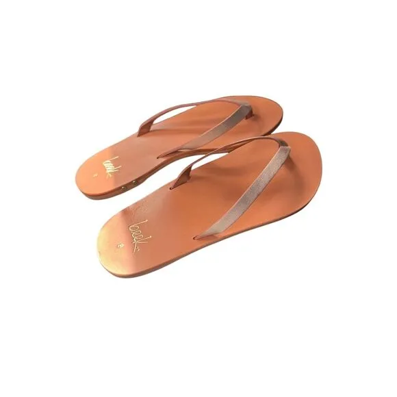 Beek Seabird Women's Thong Sandals Size 8 Tan/Peony Summer Casual