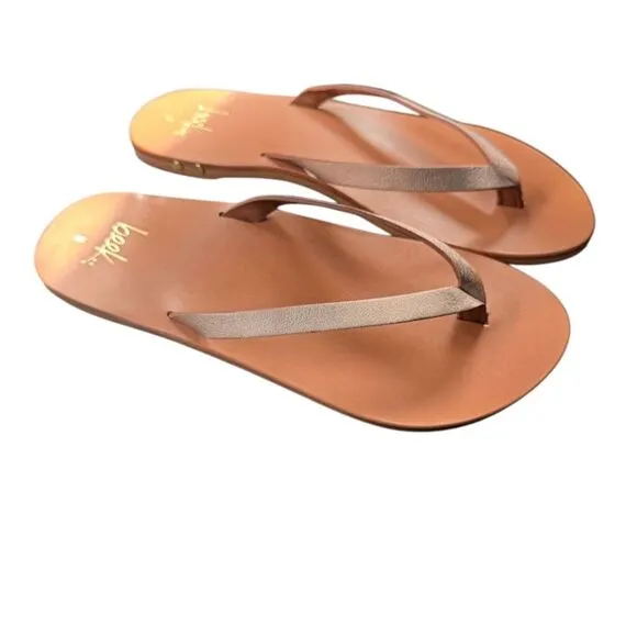 Beek Seabird Women's Thong Sandals Size 8 Tan/Peony Summer Casual