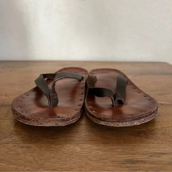 Been Brown Leather Sandals Size 8