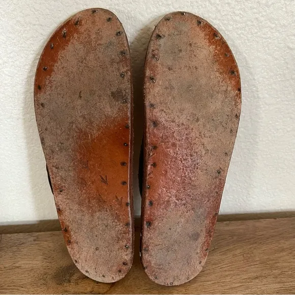 Been Brown Leather Sandals Size 8
