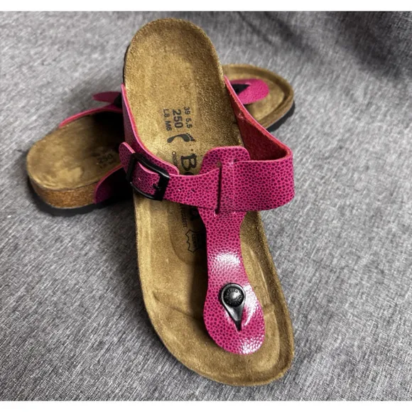 Betula by Birkenstock Sandals Fuchsia Polka Dots Size Us 8