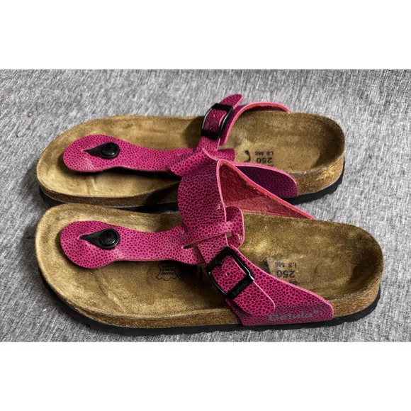 Betula by Birkenstock Sandals Fuchsia Polka Dots Size Us 8