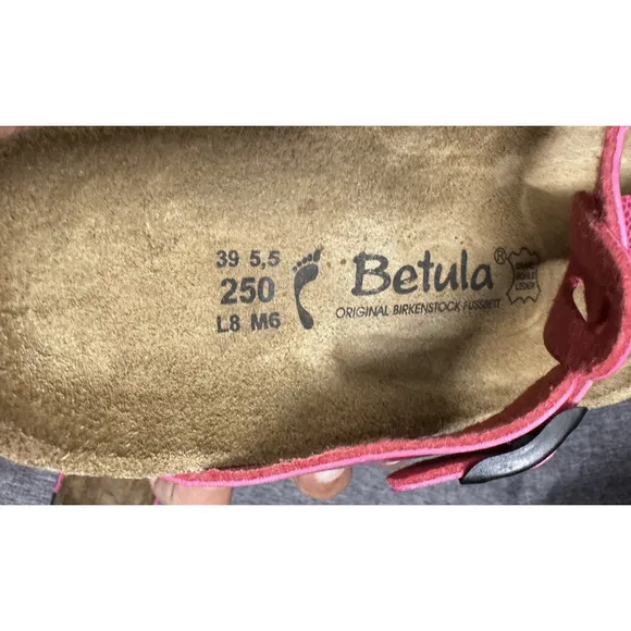 Betula by Birkenstock Sandals Fuchsia Polka Dots Size Us 8