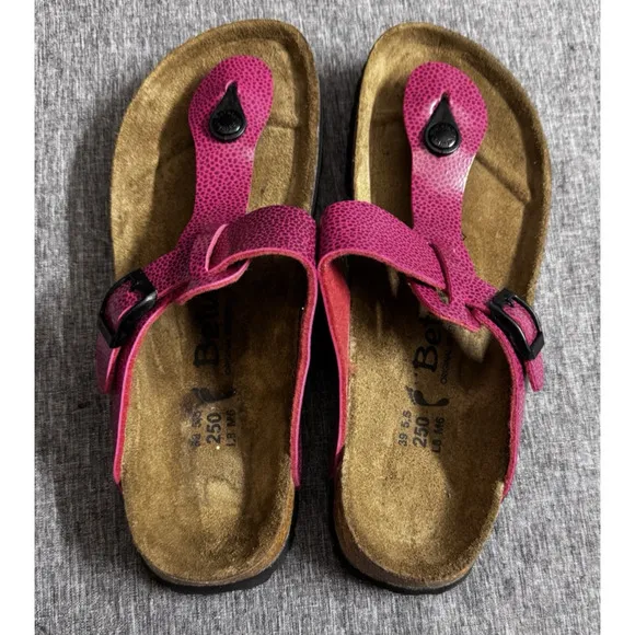 Betula by Birkenstock Sandals Fuchsia Polka Dots Size Us 8