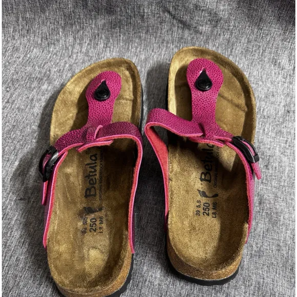 Betula by Birkenstock Sandals Fuchsia Polka Dots Size Us 8