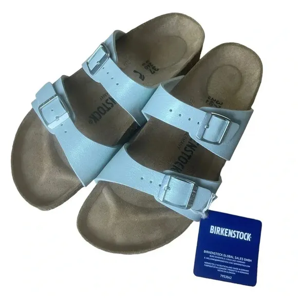 Birkenstock Arizona Birko-Flor Womens 6 Size 37 Blue NWT Sandals