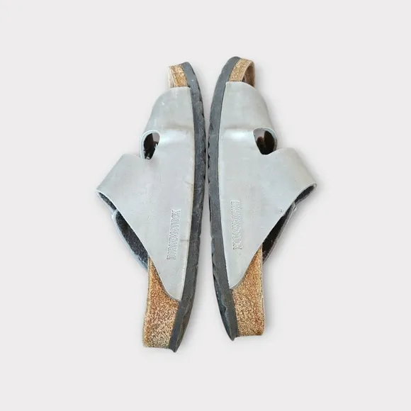 Birkenstock Arizona Silver Metallic Vegan Leather Sandals