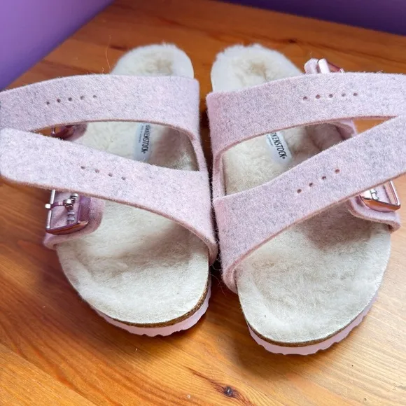 Birkenstock fleece lined sandals