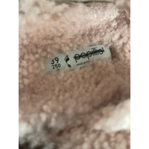 Birkenstock Sandals Papillio Teddy Pink Arizona Big Buckle Shearling EU 39 US 8
