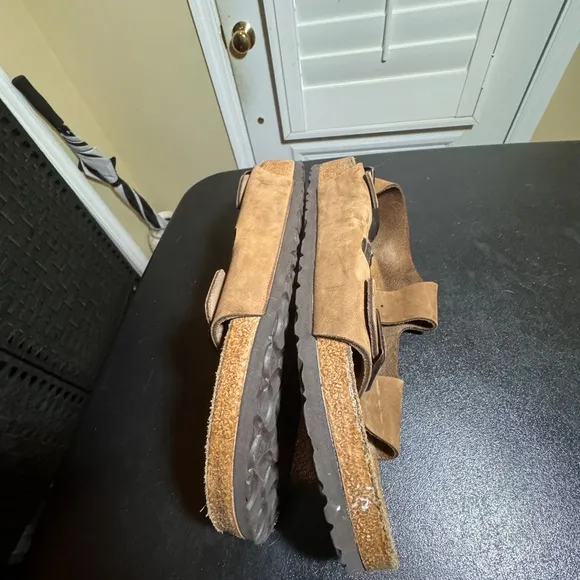 Birkenstock size 43 Milano mocha tan sandals