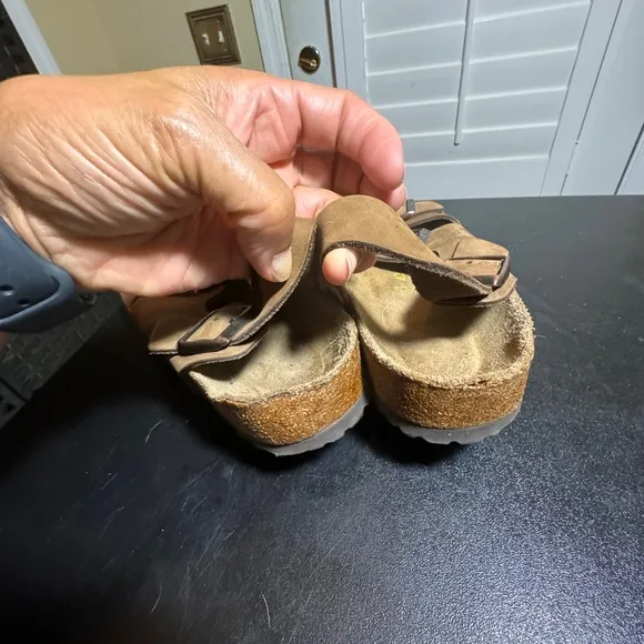 Birkenstock size 43 Milano mocha tan sandals