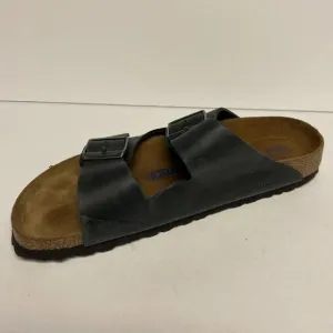 Birkenstock Women's Arizona Leather Dark Grey Sandals, Size US 10 Narrow, EUR 41