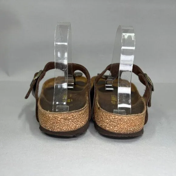 Birkenstock Women's Size 9.5 Gizeh Bronze Leather Briko-Flor Sandals