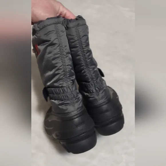 Black and Red Snow Boots