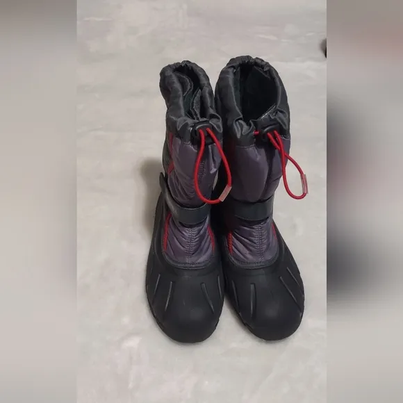 Black and Red Snow Boots