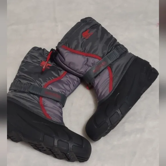 Black and Red Snow Boots