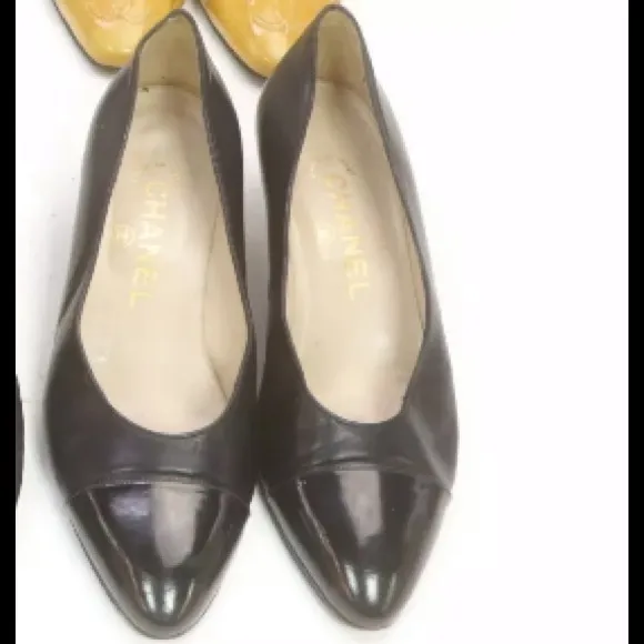 Black Chanel CC  leather shoes 36