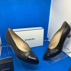Black Chanel CC  leather shoes 36