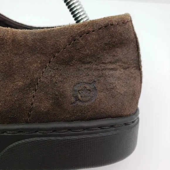 Born Bayne Mens Size 9 Brown Suede Lace Up Casual Low Sneaker Shoes H38623