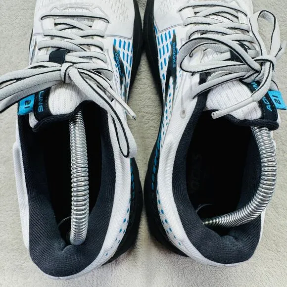 Brooks Shoes Men 10 D White Adrenaline 21 Running Sneakers Trainers Gym Walking