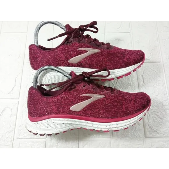 Brooks Women Anthem 2 Burgundy Red Wine Berry Running Sneakers Shoes Size 7.5 B