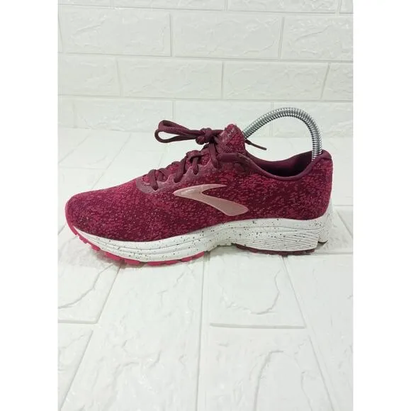 Brooks Women Anthem 2 Burgundy Red Wine Berry Running Sneakers Shoes Size 7.5 B